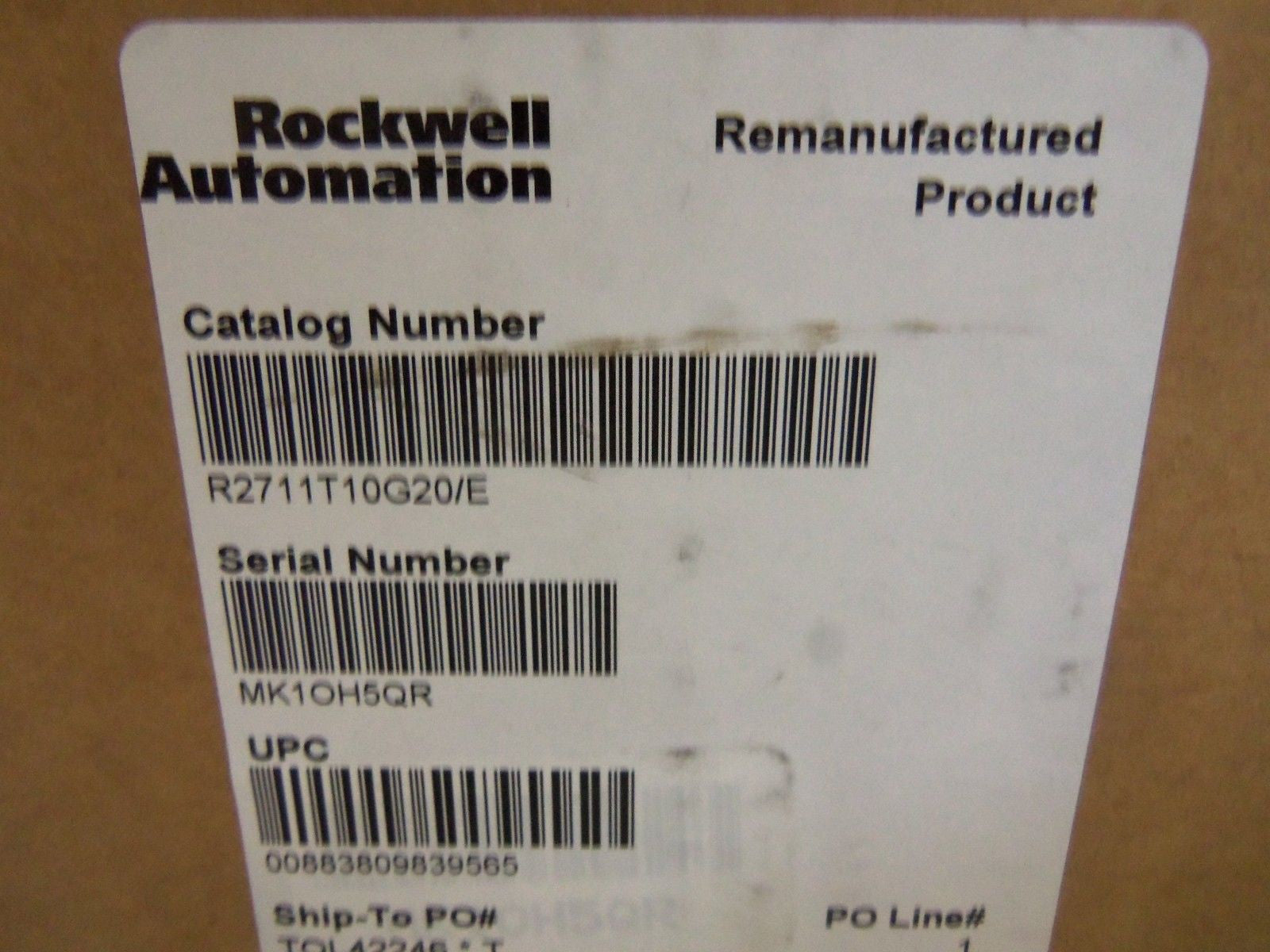 ALLEN BRADLEY 2711-T10G20 SERIES E FRN 4.48 (REMANUFACTURED) *NEW IN BOX*