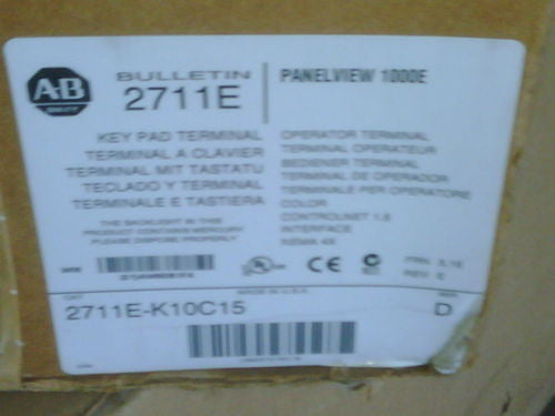 ALLEN BRADLEY 2711E-K10C15 SERIES D PANELVIEW *USED*