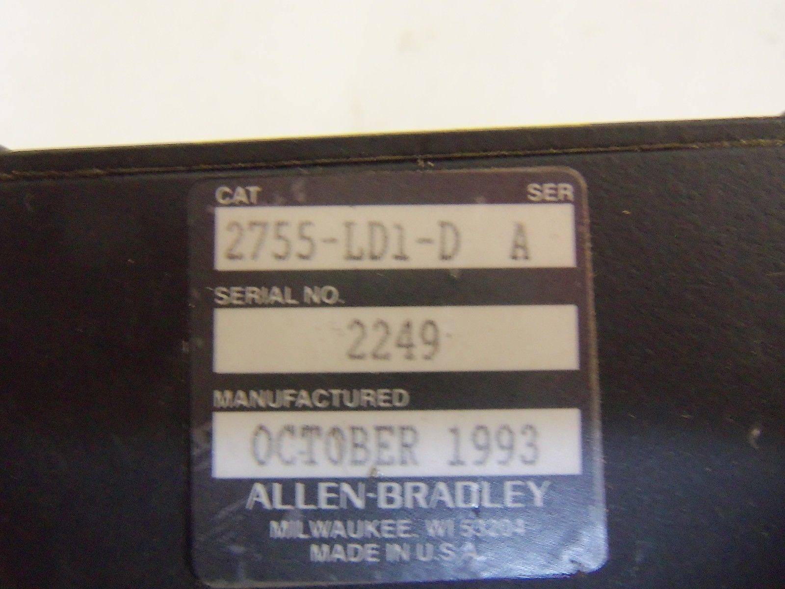ALLEN BRADLEY 2755-LD1-D SERIES A *USED*