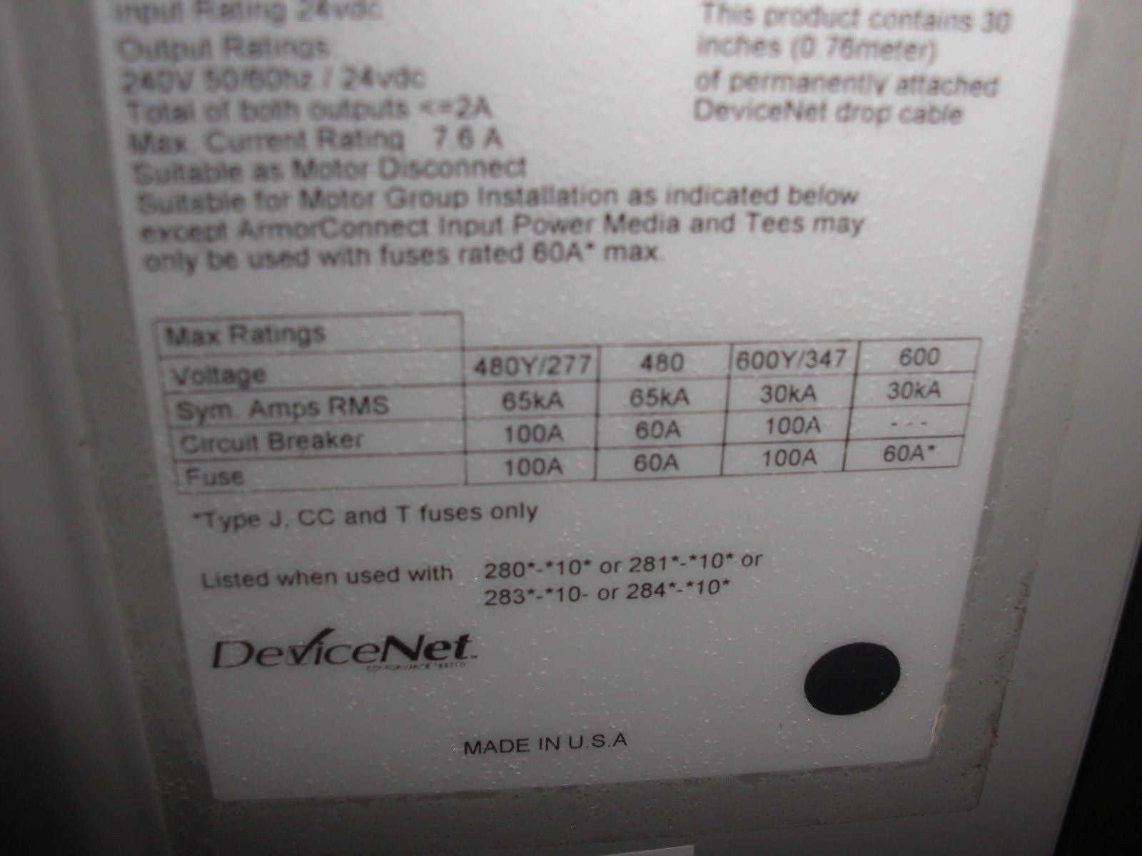 ALLEN BRADLEY 280D-FN-10-C-SM SERIES C COMBO STARTER AND BASE *NEW NO BOX*