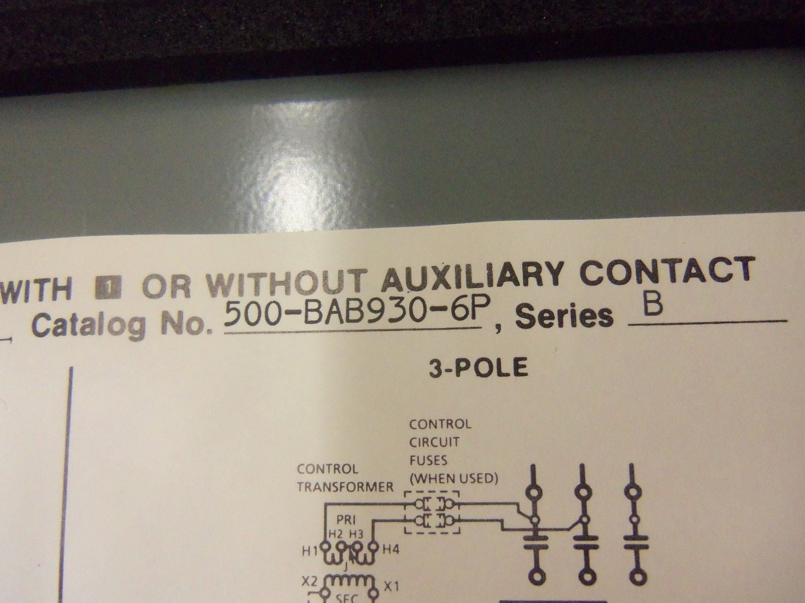 ALLEN BRADLEY 500-BAB930-6P SERIES B *NEW NO BOX*