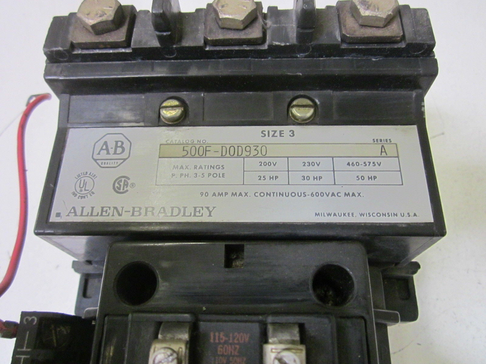 ALLEN BRADLEY 500F-DOD930 SER.A *USED*