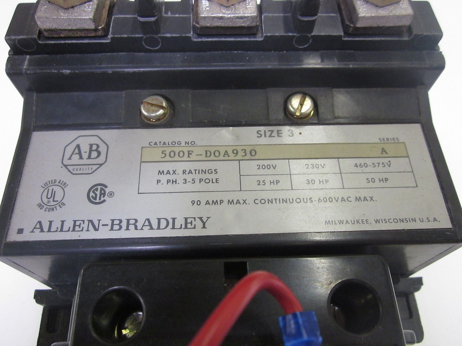 ALLEN BRADLEY 500F-DOA930 SER.A *NEW NO BOX*