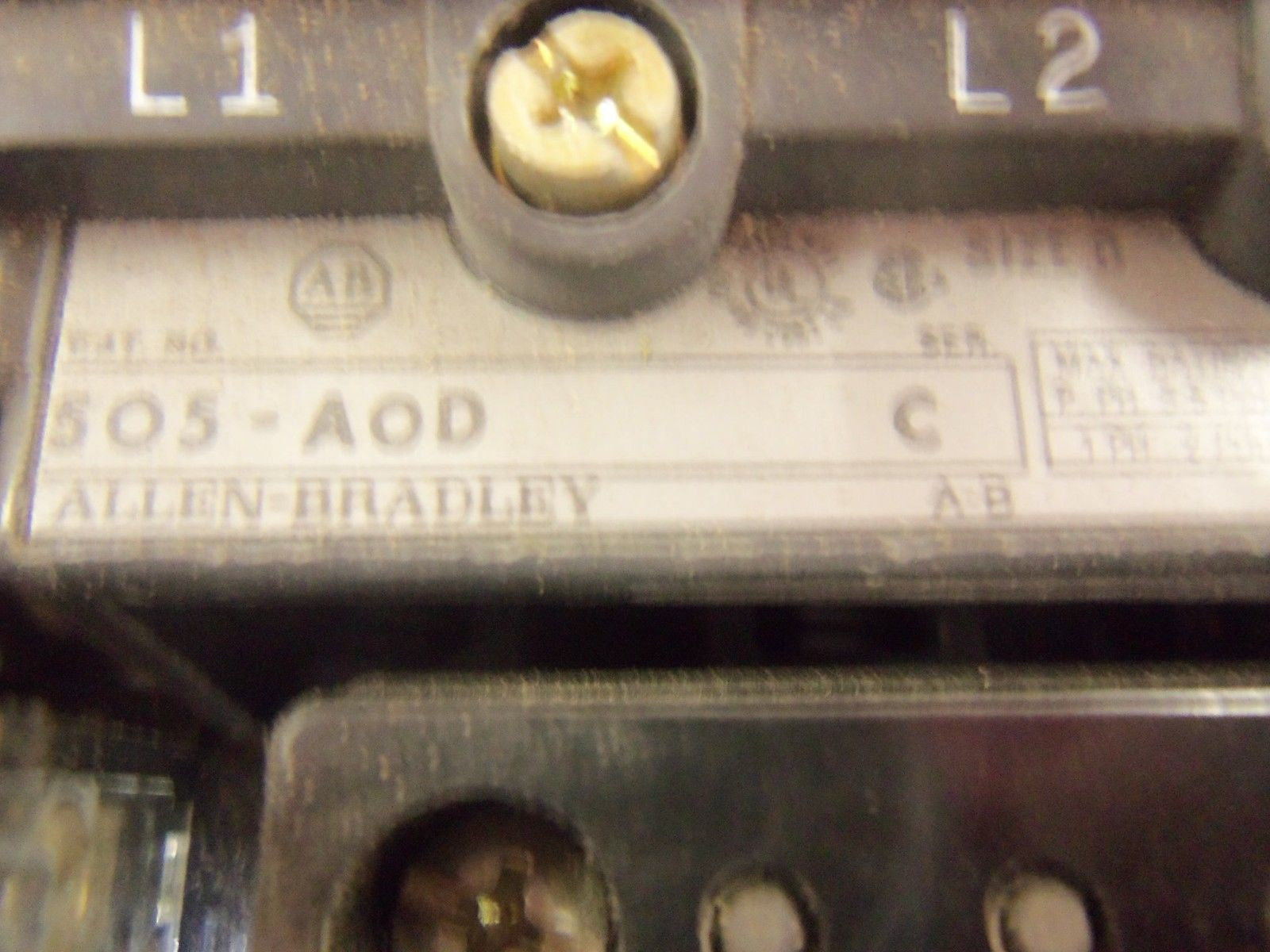 ALLEN BRADLEY SIZE 0 505-AOD SER. C REVERSING STARTER w/ ENCLOSURE *USED*