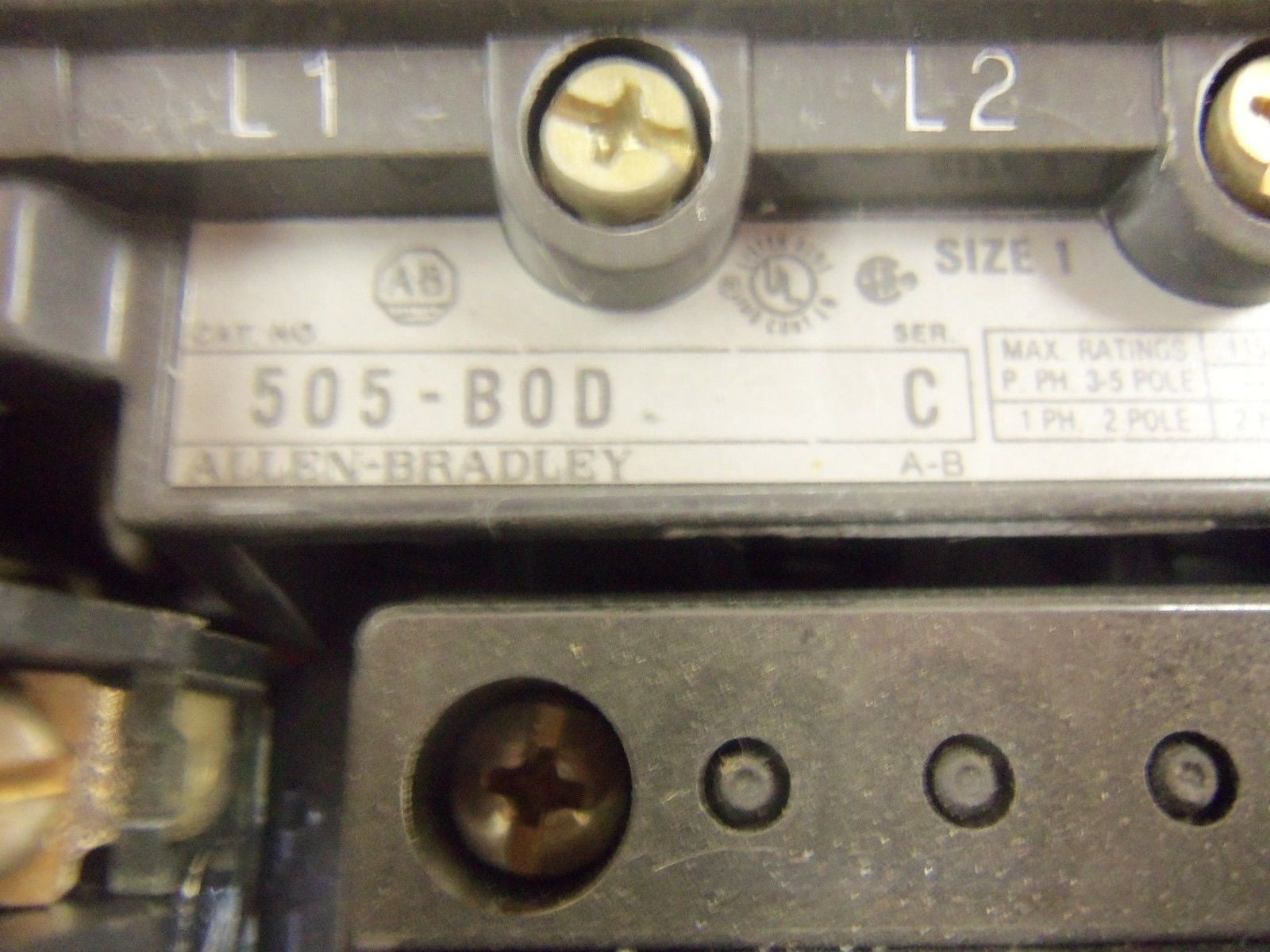 ALLEN BRADLEY 505-BAD SER. C REVERSING CONTROLLER w/ OVERLOAD RELAYS*NEW NO BOX*