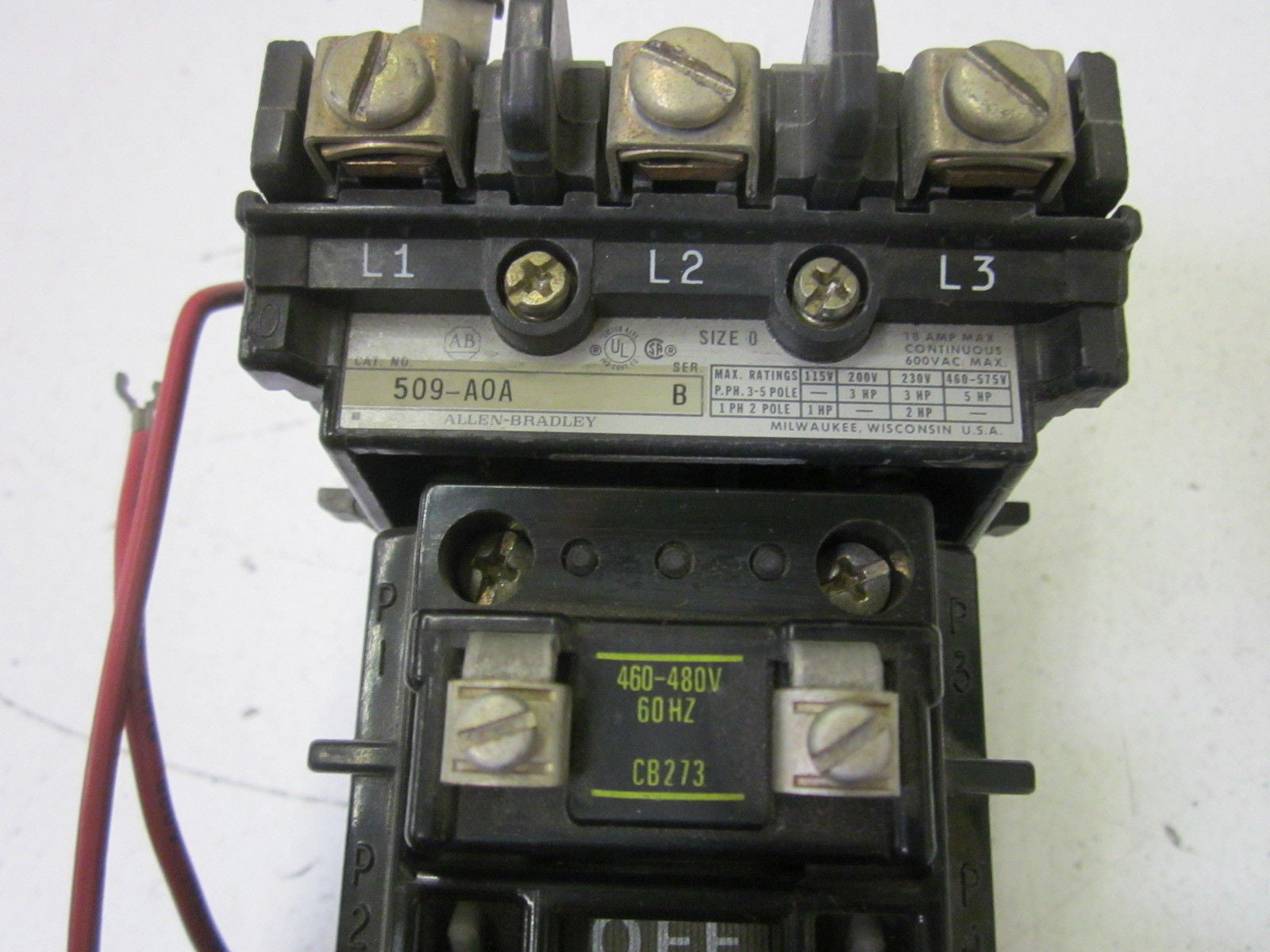 ALLEN BRADLEY 509-AOA SER. B MOTOR STARTER 460-480V *NEW NO BOX*