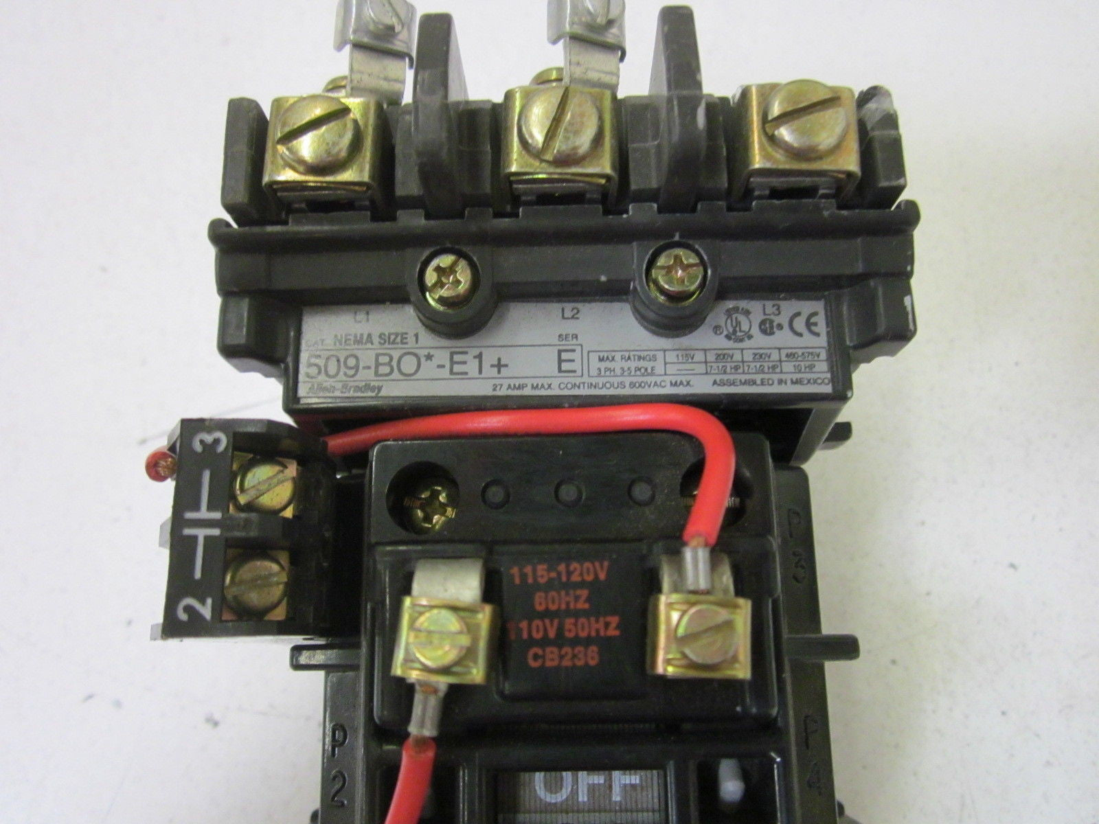 ALLEN BRADLEY 509-BO*-E1+ SER.E 115-120V *NEW NO BOX*
