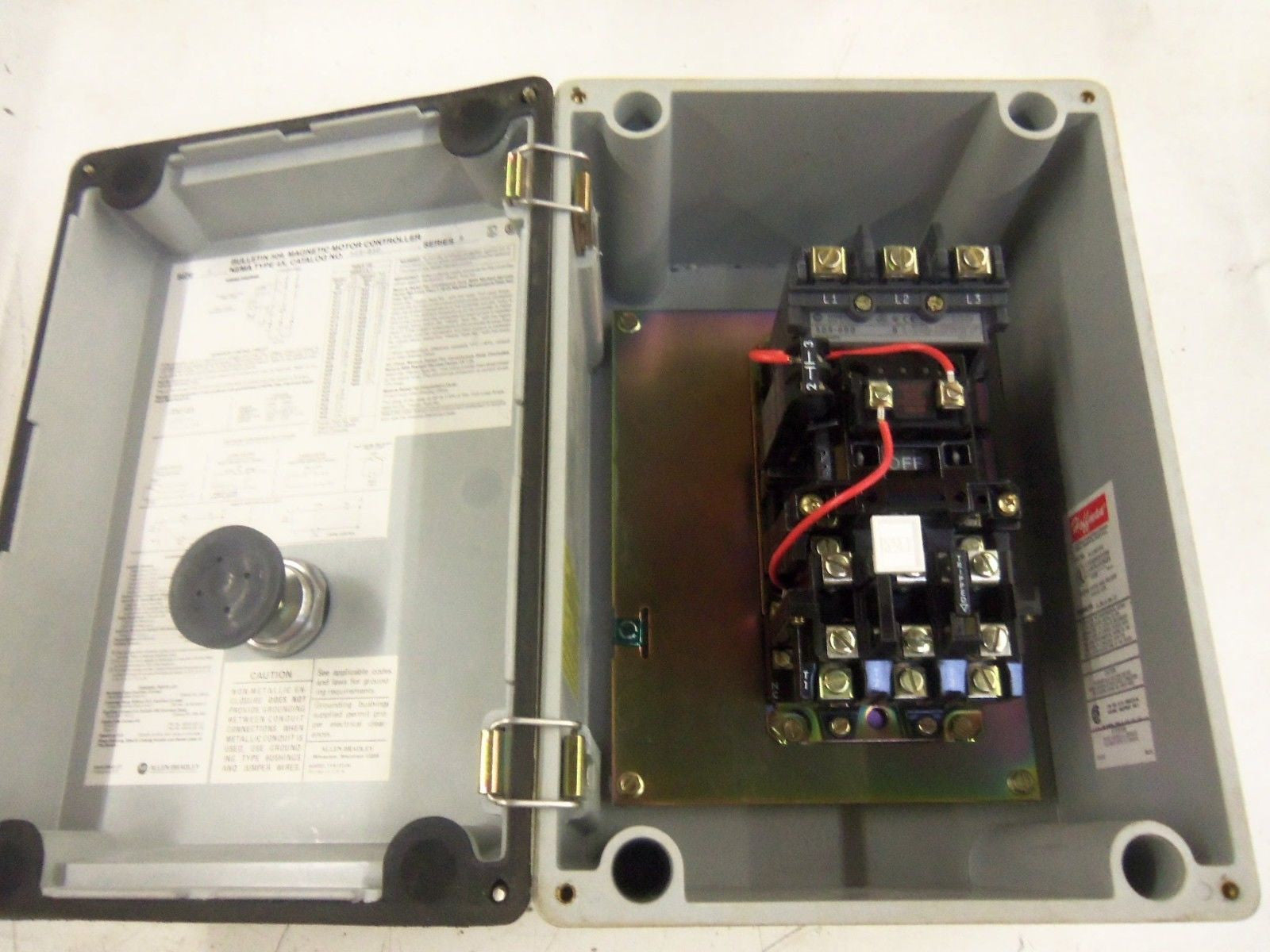 ALLEN BRADLEY 509-BOD SER. B w/ 509-BSD SER. B ENCLOSURE *NEW NO BOX*