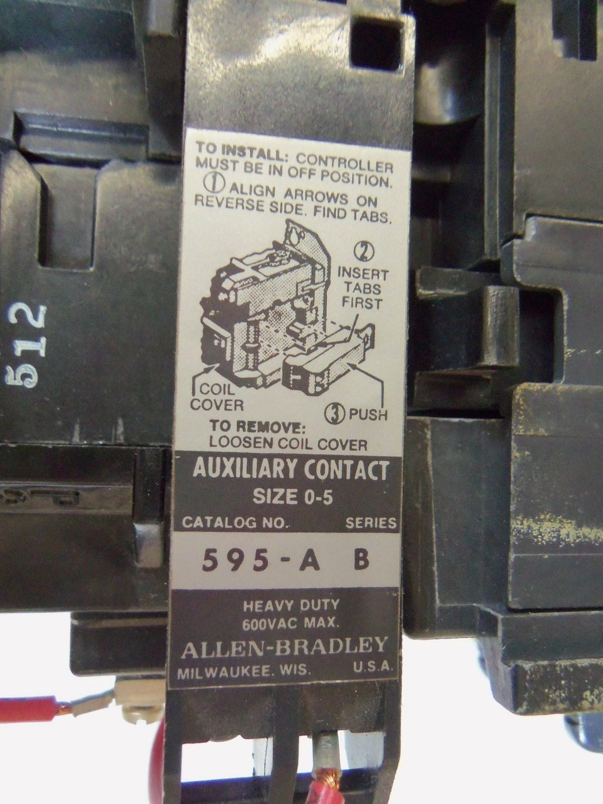 ALLEN BRADLEY 509-COD-7C SER. A STARTER 115-120V *USED*