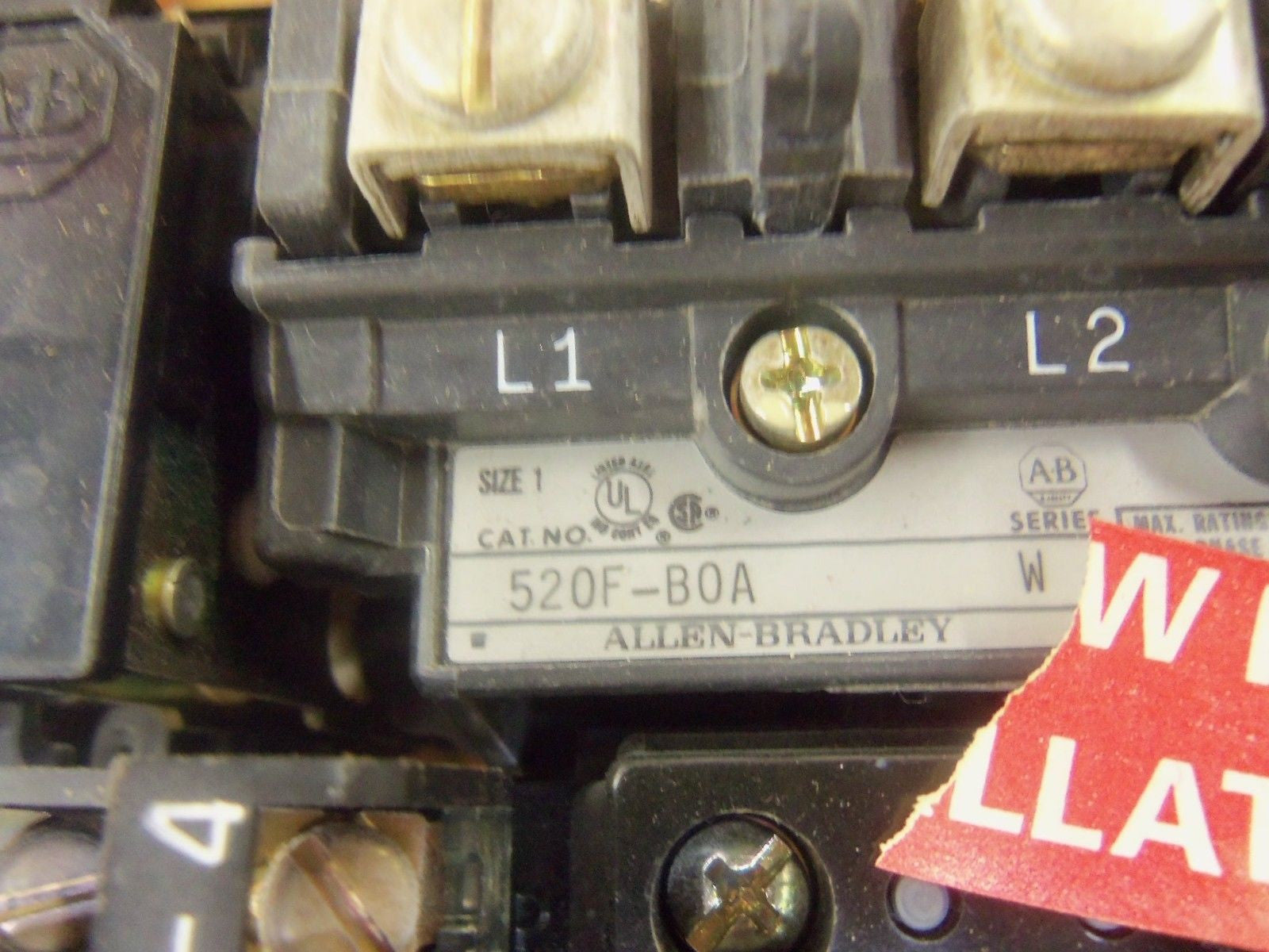 ALLEN BRADLEY 520F-BAA SER. W REVERSING MOTOR STARTER *NEW NO BOX*
