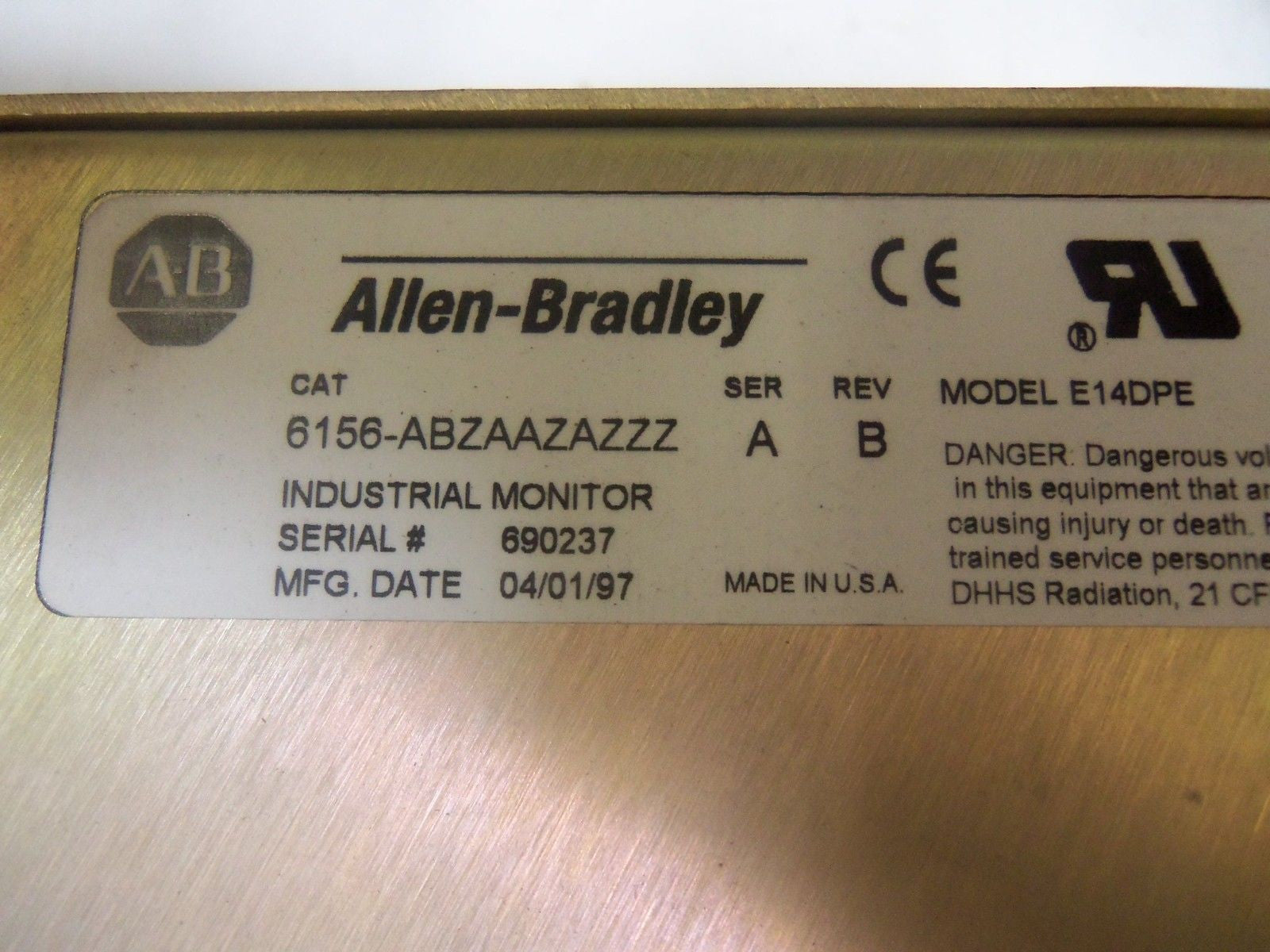 ALLEN BRADLEY 6156-ABZAAZAZZZ SERIES A *USED*