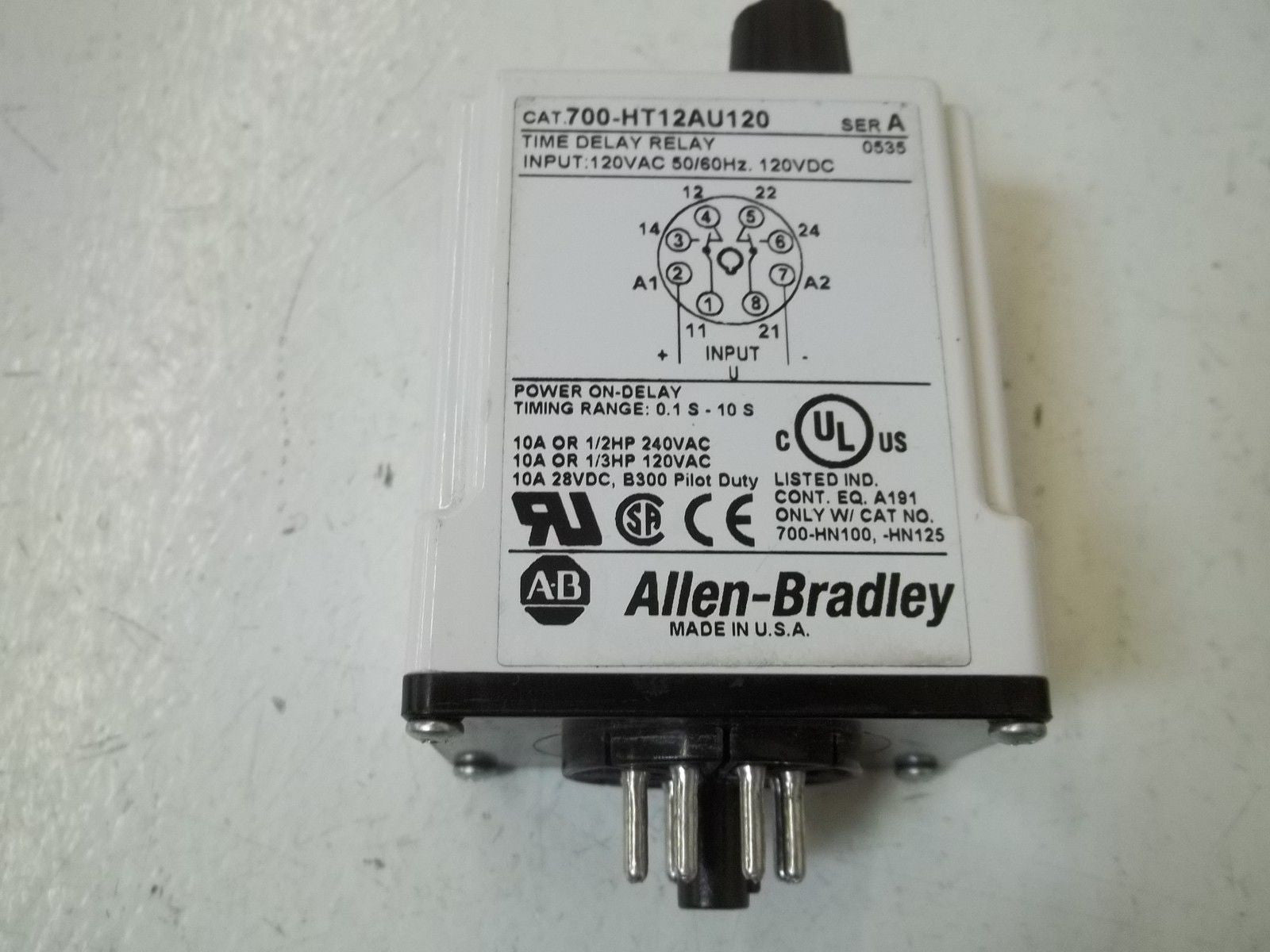 ALLEN BRADLEY 700-4T12AU120 SER.A *USED*