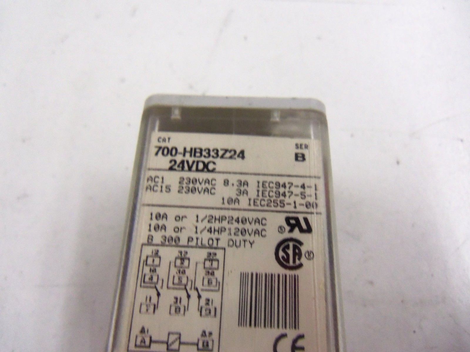 ALLEN BRADLEY 700-HB33Z24 SER. B RELAY 24VDC *USED*
