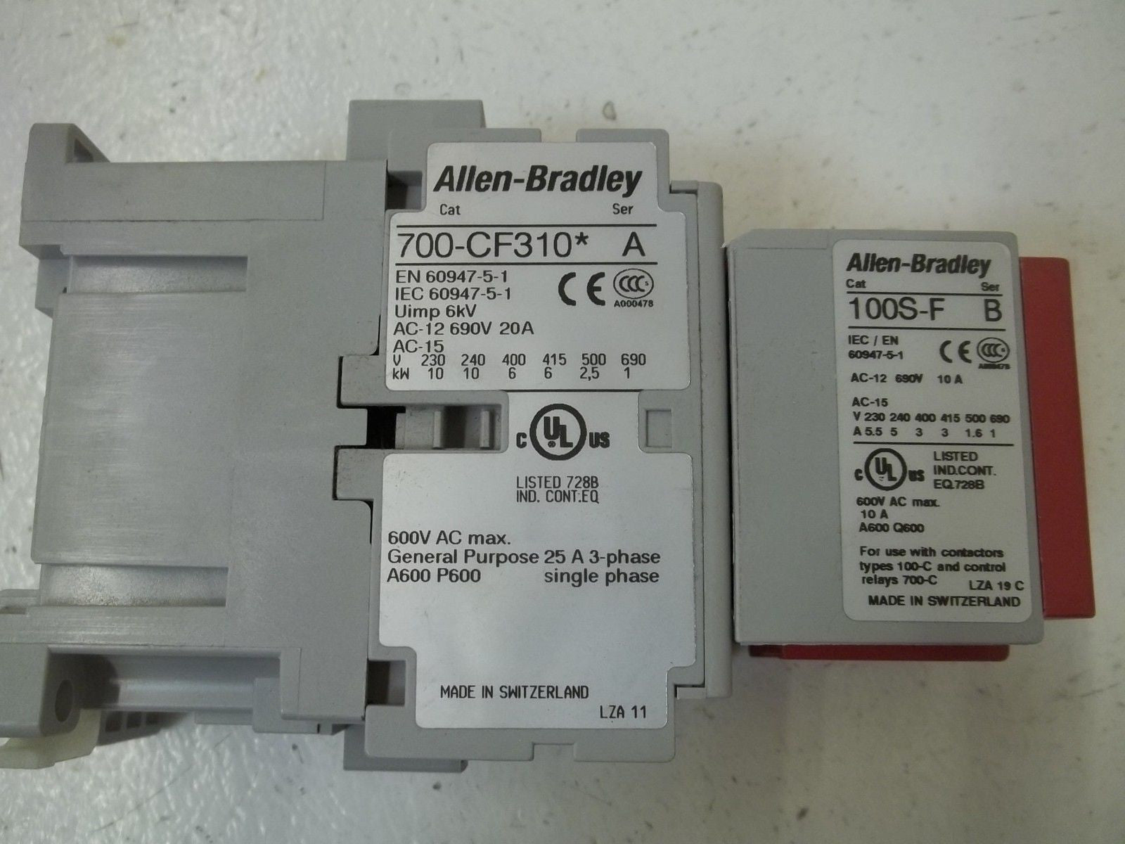 ALLEN BRADLEY 700S-CF620DC SER A CONTROL RELAY 120V  *USED*