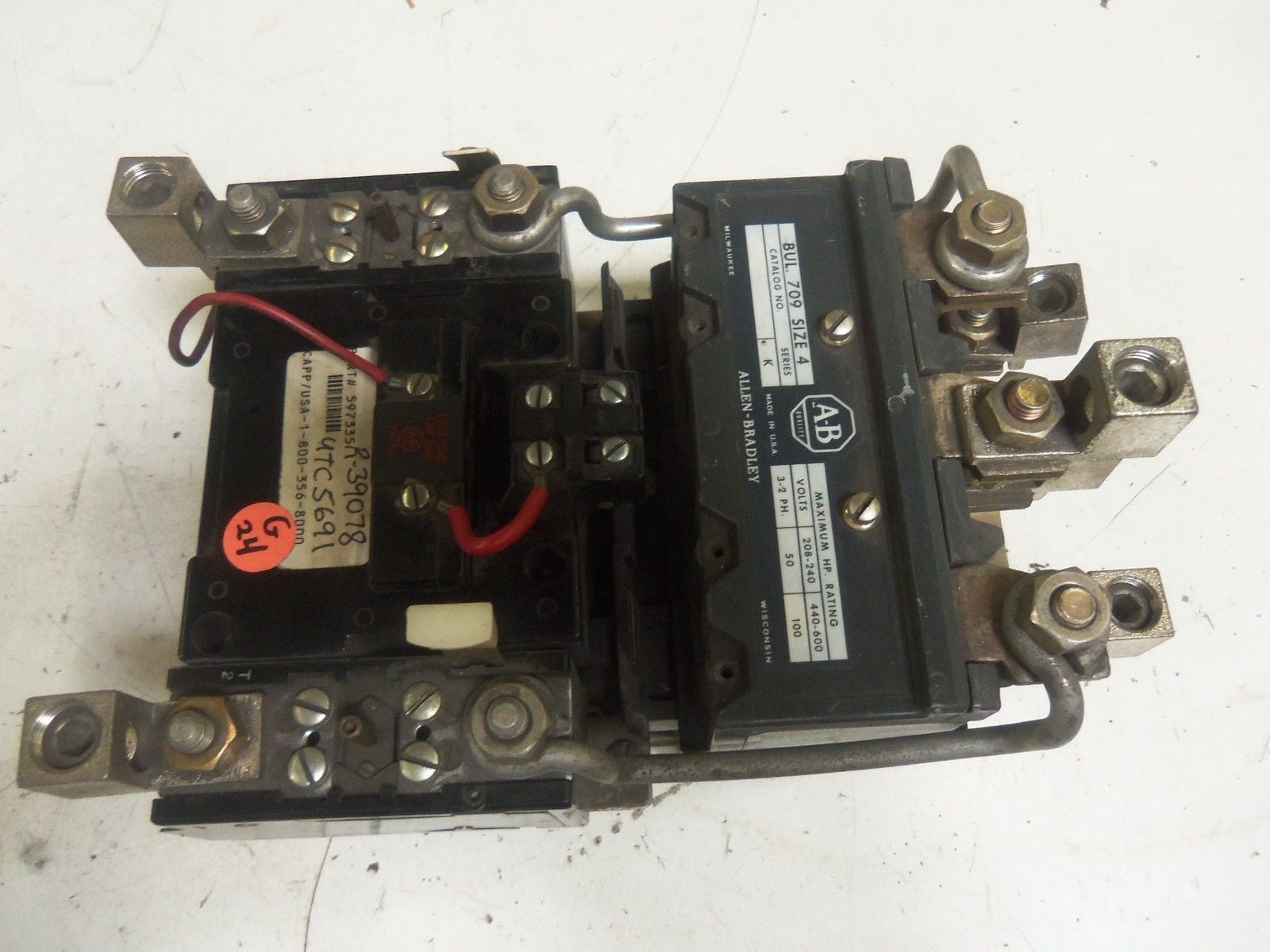 ALLEN BRADLEY SIZE 4 709-EOD SER. K STARTER 120V (AS PICTURED) *NEW NO BOX*