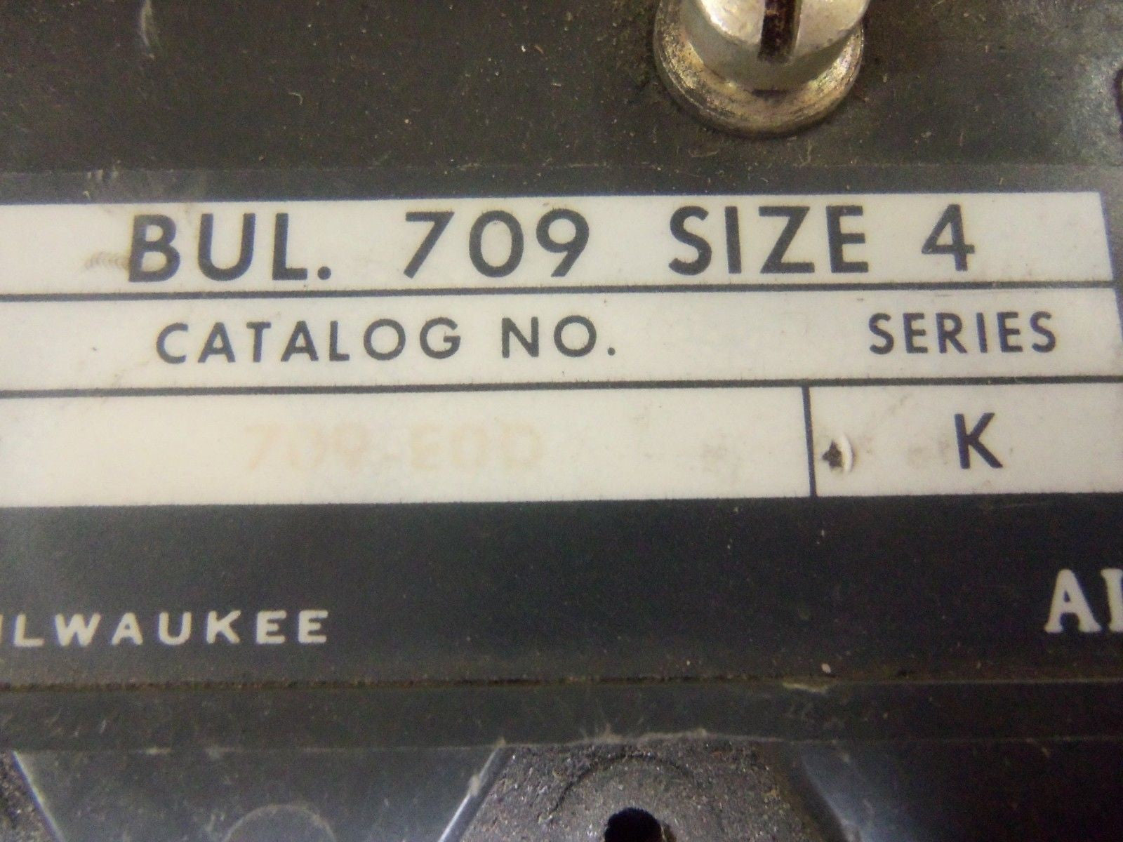 ALLEN BRADLEY SIZE 4 709-EOD SER. K STARTER 120V (AS PICTURED) *NEW NO BOX*