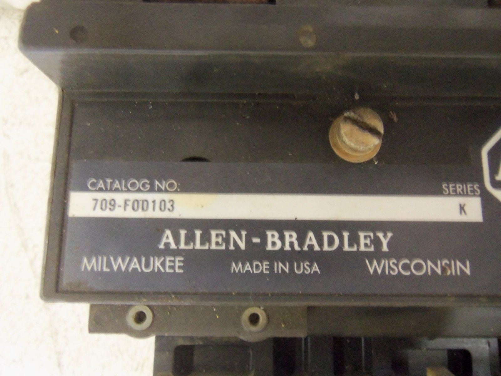 ALLEN BRADLEY 709-FOD103 SERIES K STARTER *USED*