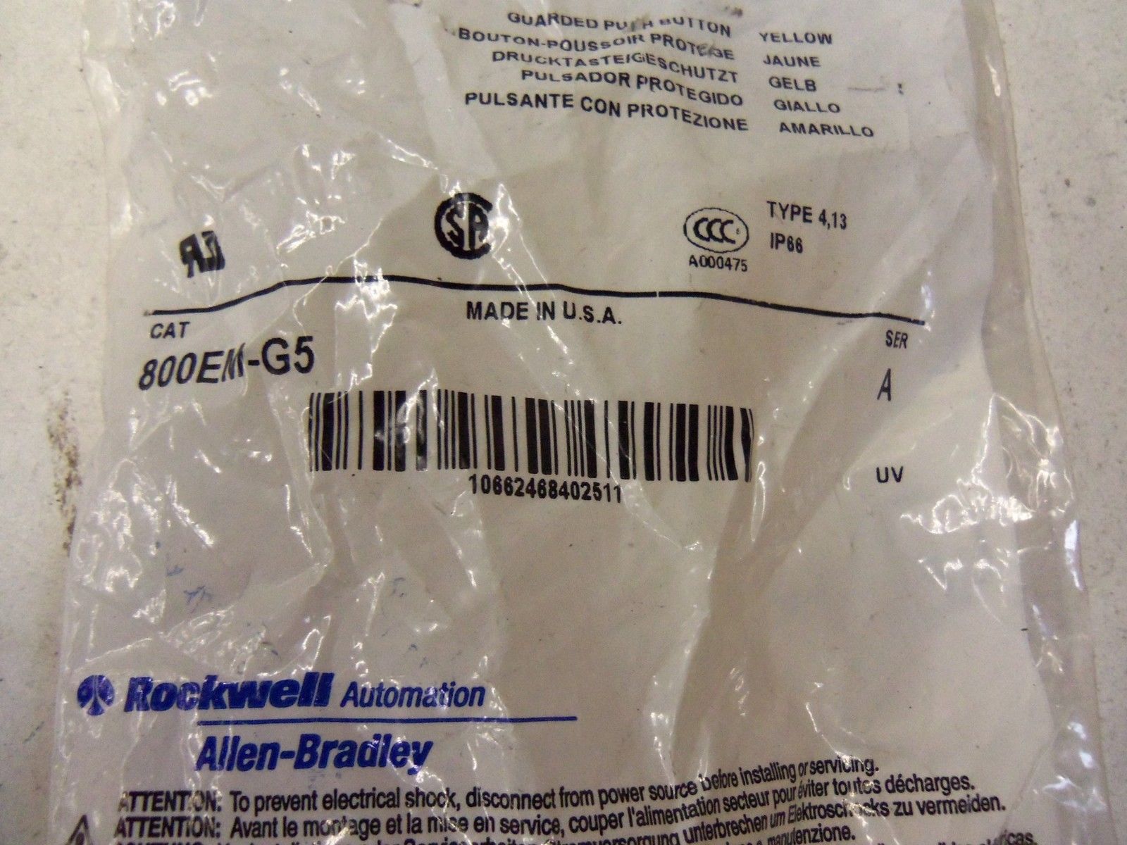 ALLEN BRADLEY 800EM-G5 SERIES A *NEW IN FACTORY BAG*