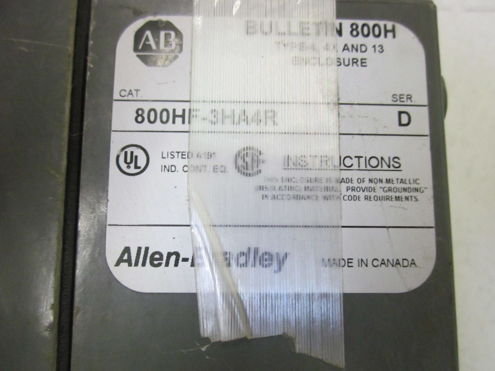 ALLEN BRADLEY 800HF-3HA4R SER.D *USED*