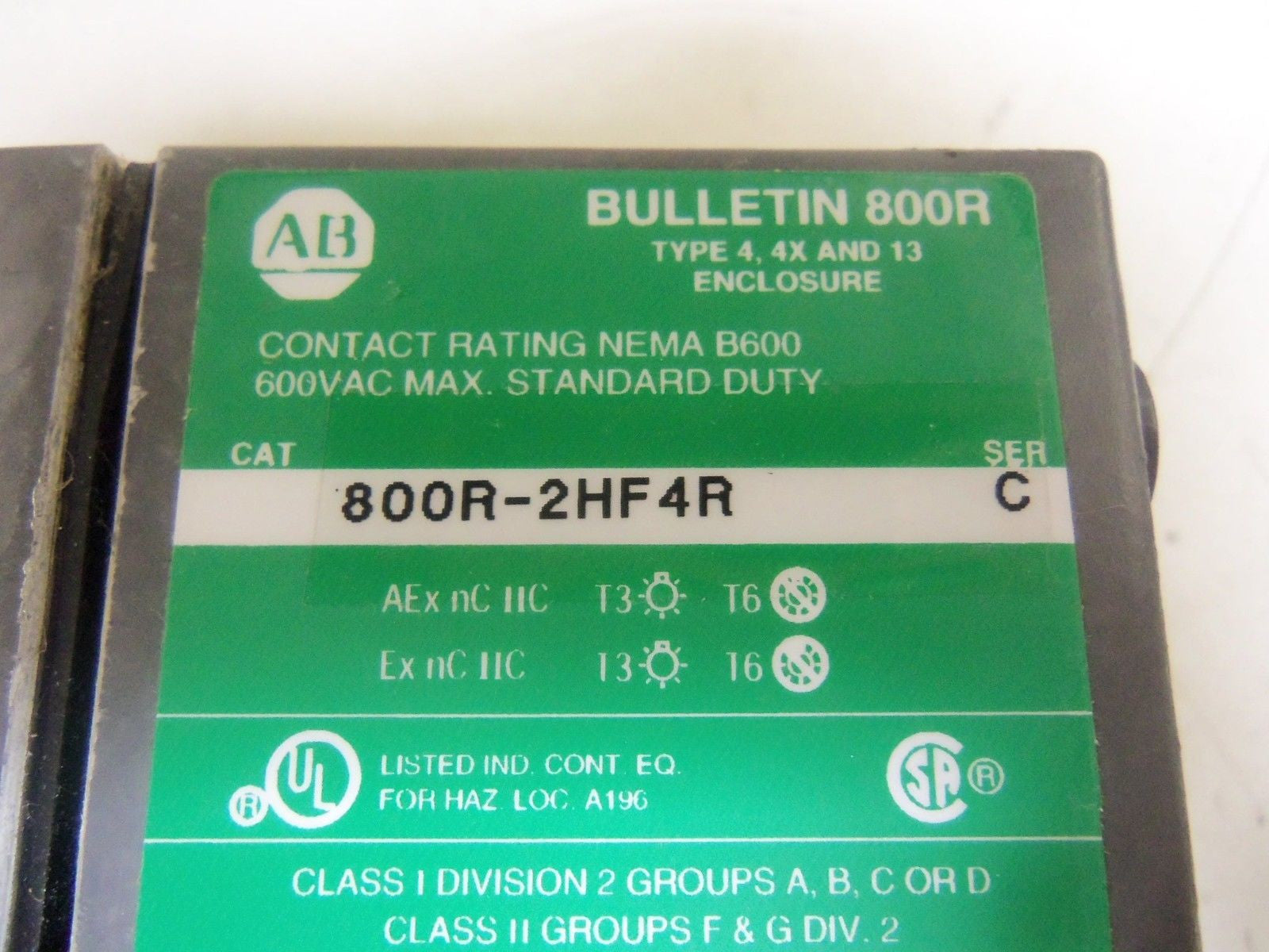 ALLEN BRADLEY 800R-2HF4R SERIES C *USED*