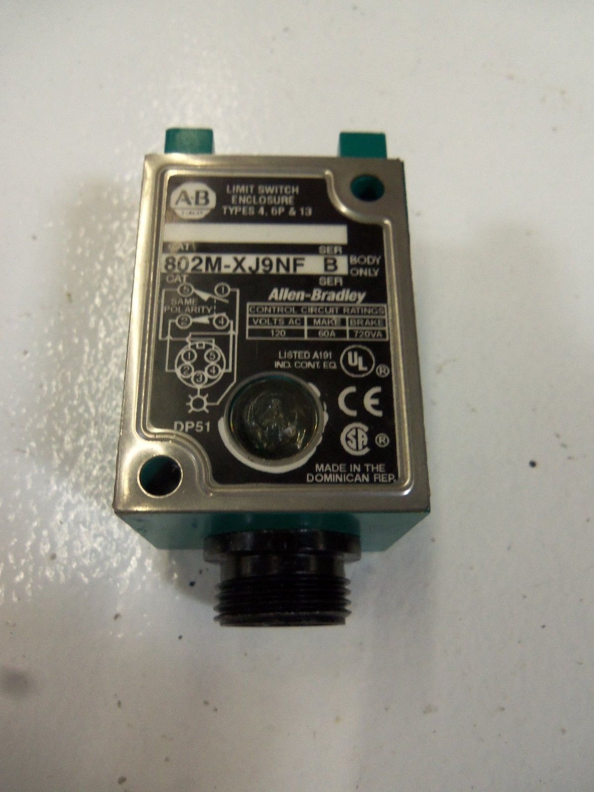 ALLEN BRADLEY 802M-XJ9NF SERIES B *USED*