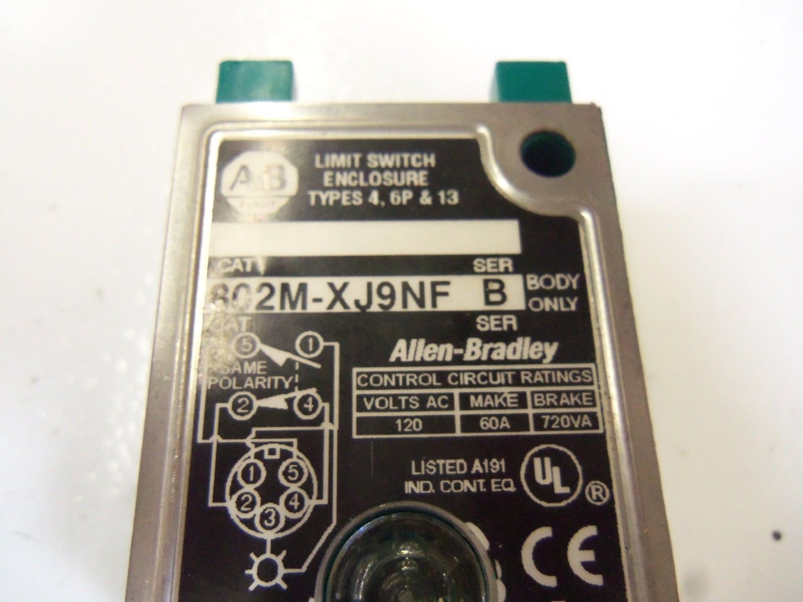 ALLEN BRADLEY 802M-XJ9NF SERIES B *USED*