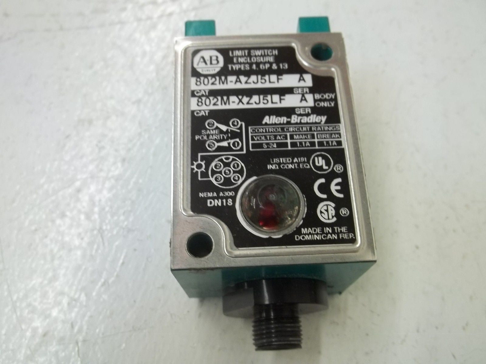 ALLEN BRADLEY 802M-XZJ5LF SER.A *USED*