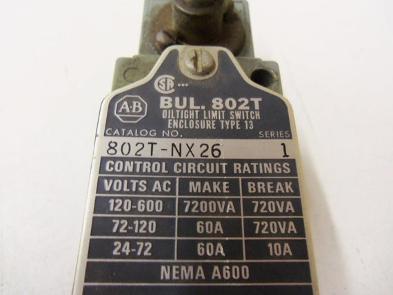 ALLEN BRADLEY 802T-NX26 SERIES 1 *USED*