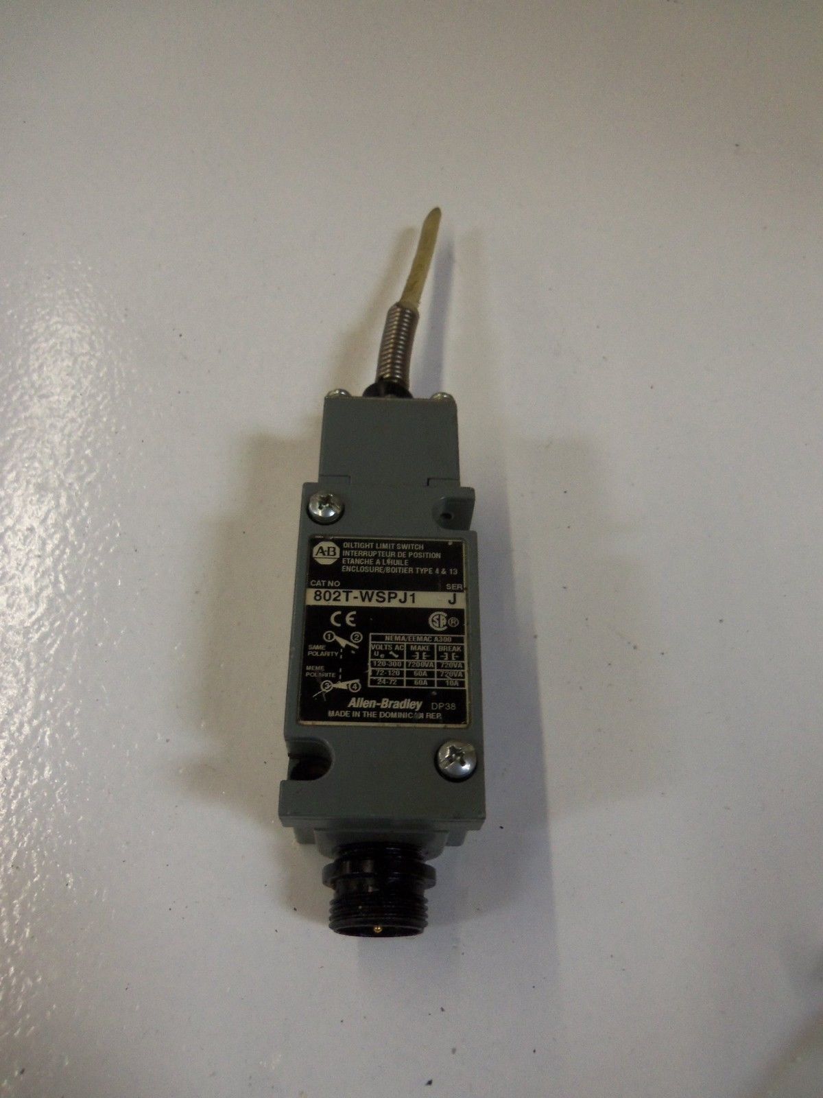 ALLEN BRADLEY 802T-WSPJ1 SERIES J *USED*