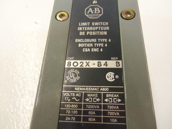 ALLEN BRADLEY 802X-B4 SERIES B *USED*