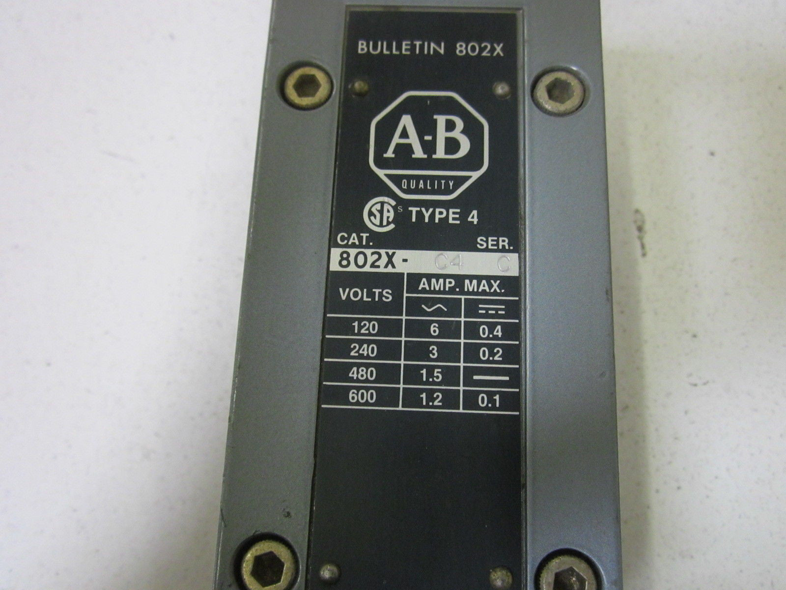 ALLEN BRADLEY 802X-C4 SER.C *USED*