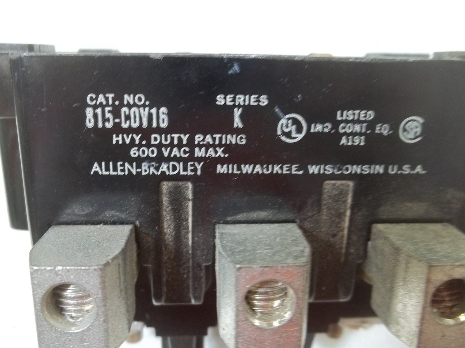 ALLEN BRADLEY 815-COV16 SER.K OVERLOAD RELAY *USED*
