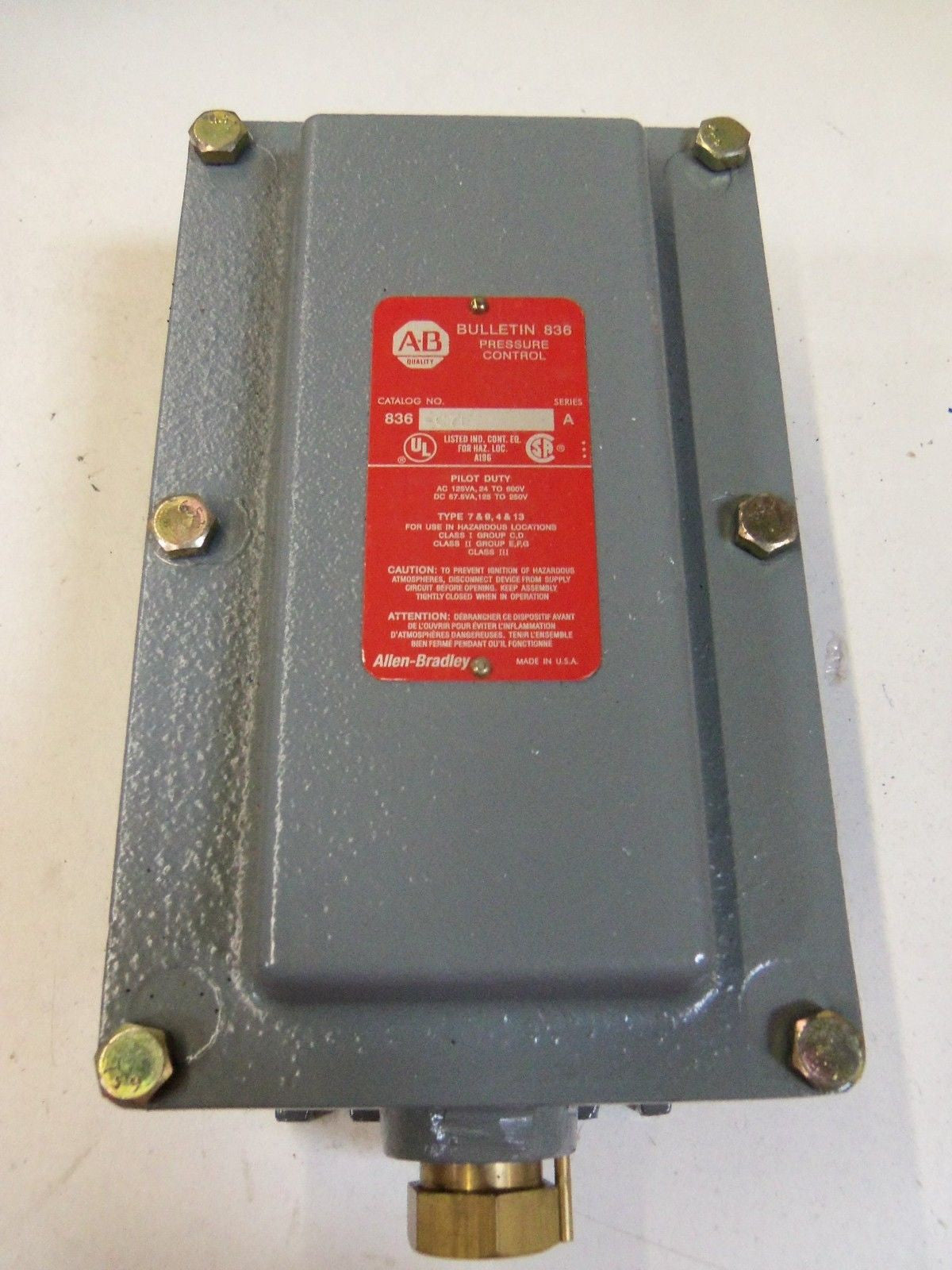 ALLEN BRADLEY 836-C7E SERIES A PRESSURE CONTROL *NEW IN BOX*