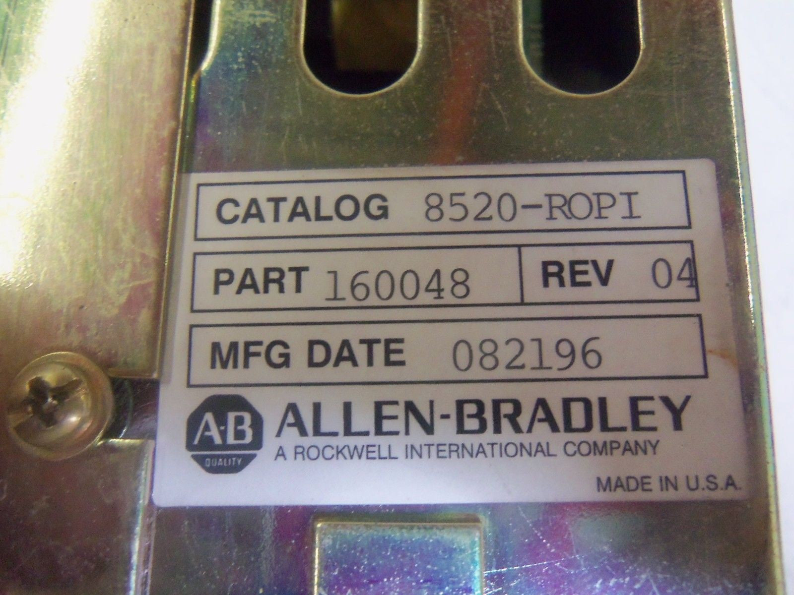 ALLEN BRADLEY 8520-ROPI *USED*