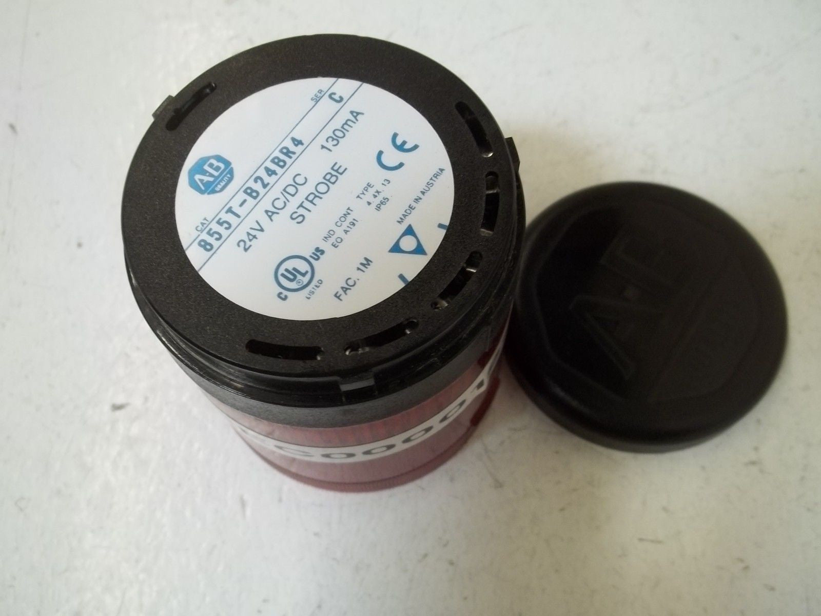 ALLEN BRADLEY 855T-B24BR4 SER.C STACK LIGHT RED *USED*
