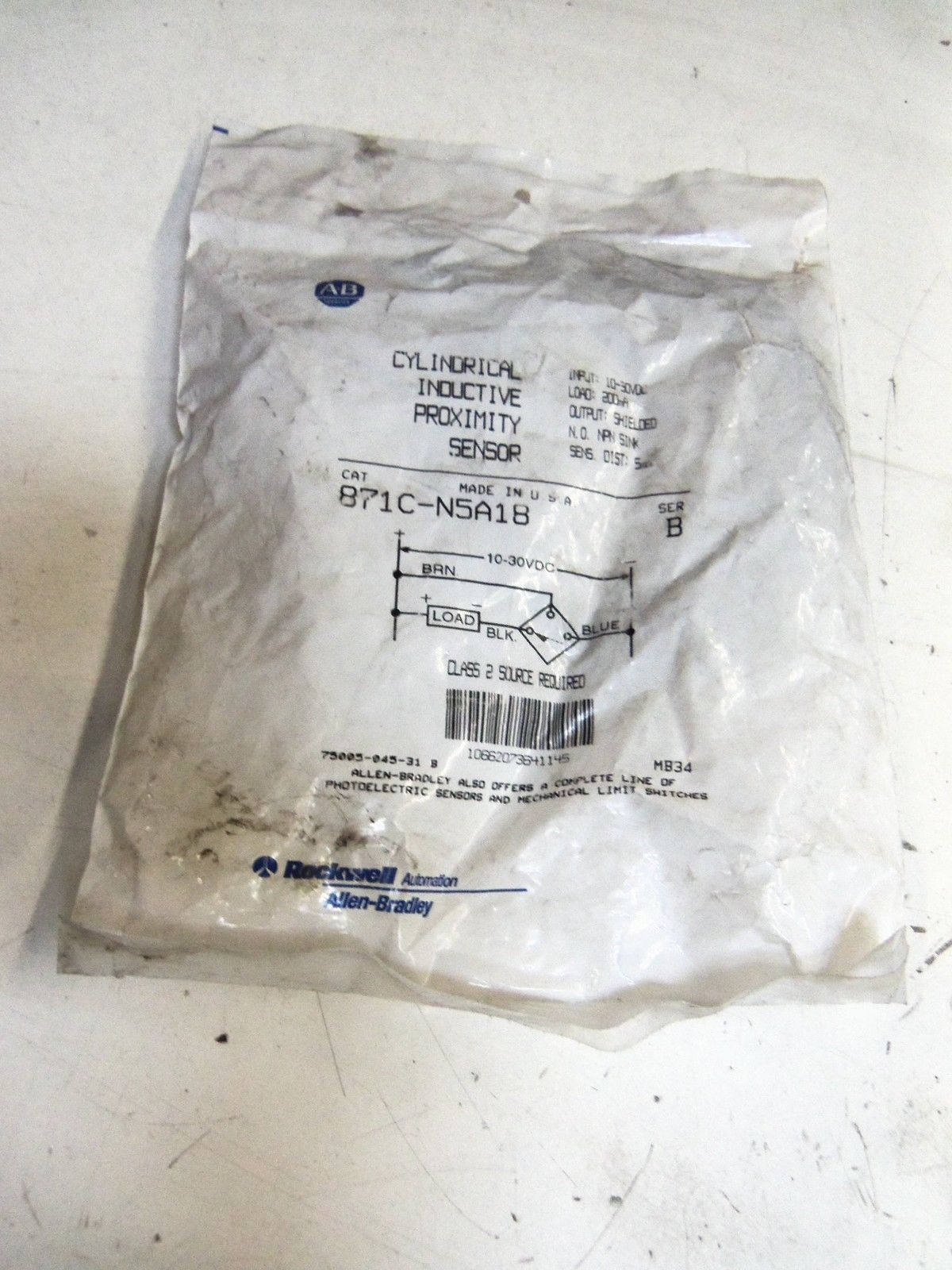 ALLEN BRADLEY 871C-N5A18 SERIES B *NEW IN FACTORY BAG*