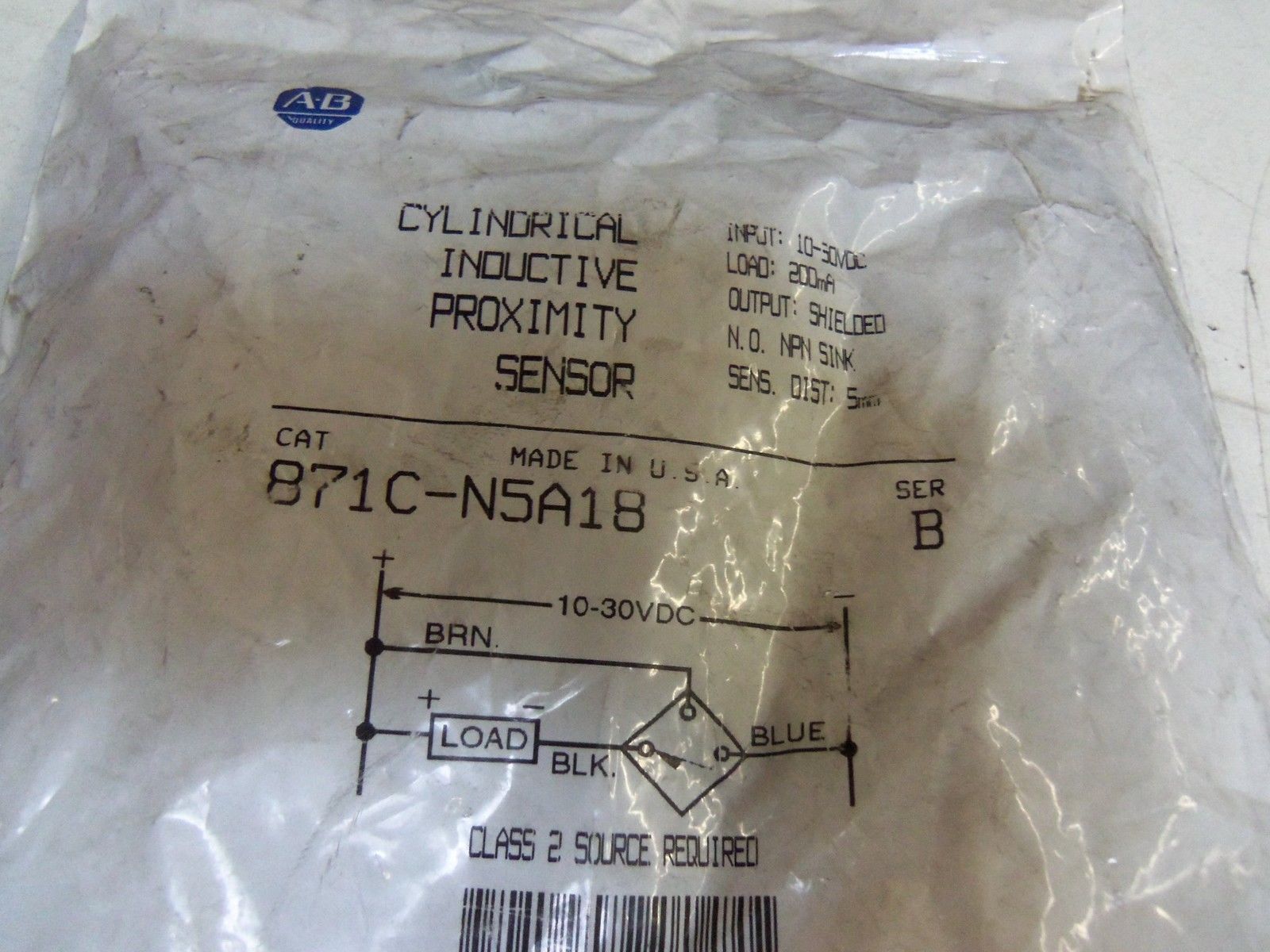 ALLEN BRADLEY 871C-N5A18 SERIES B *NEW IN FACTORY BAG*
