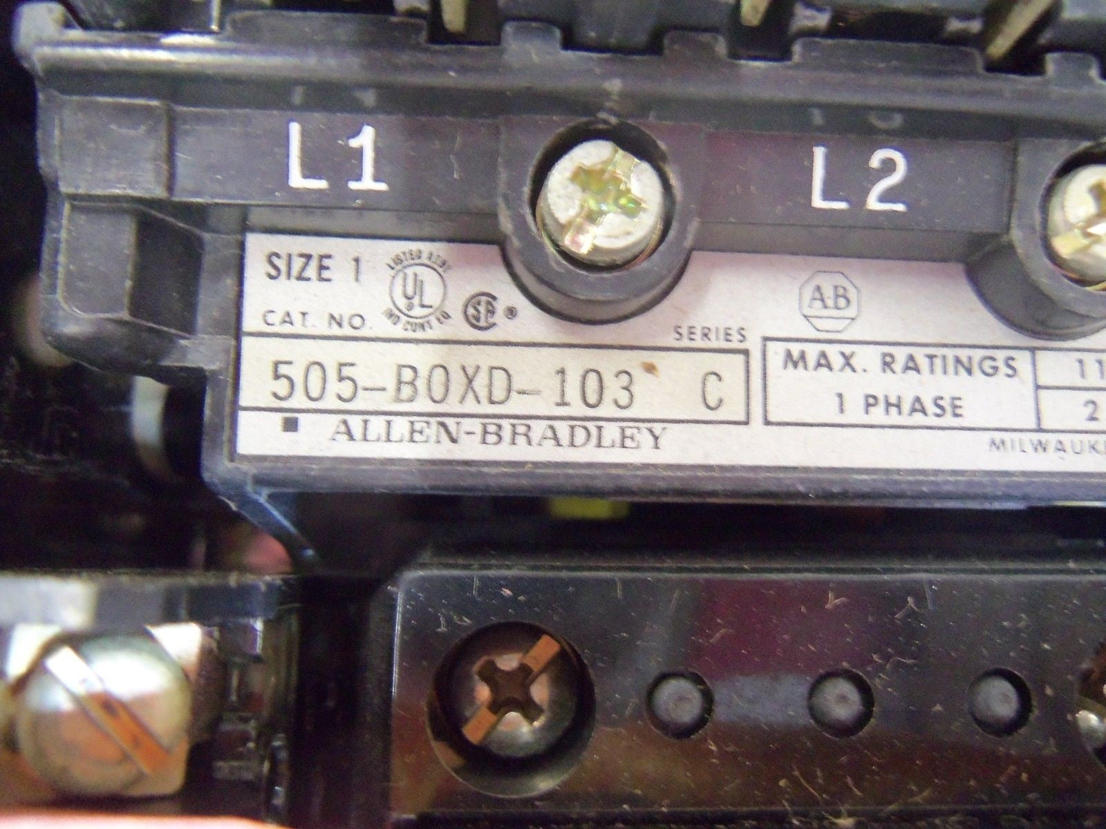 ALLEN BRADLEY NEMA SIZE 1 505-BOXD-103 SER. C REVERSING STARTER *NEW IN BOX*