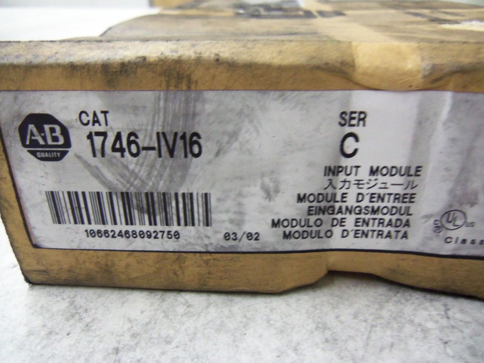 ALLEN BRADLEY 1746-IV16 SER. C DATE: 2002 *FACTORY SEALED*