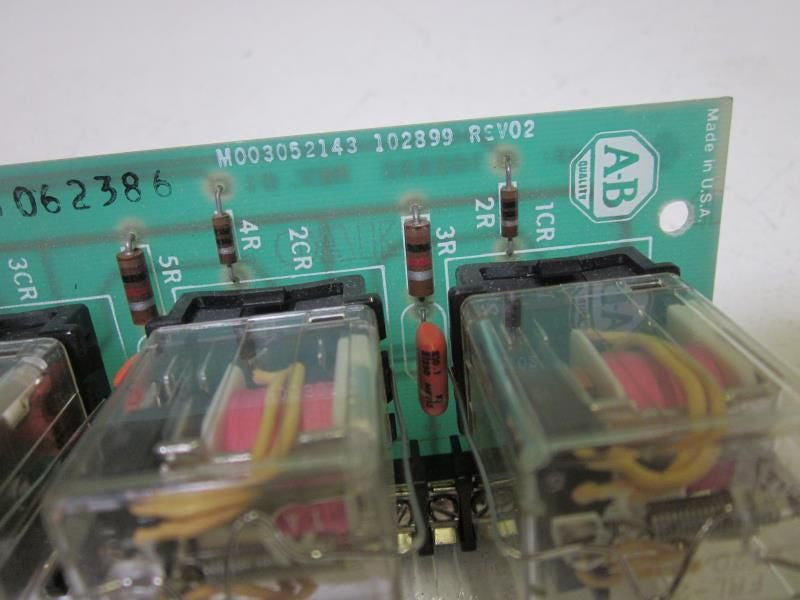 ALLEN BRADLEY M003052143 102899 REV.02 W/RELAYS BOARD *USED*