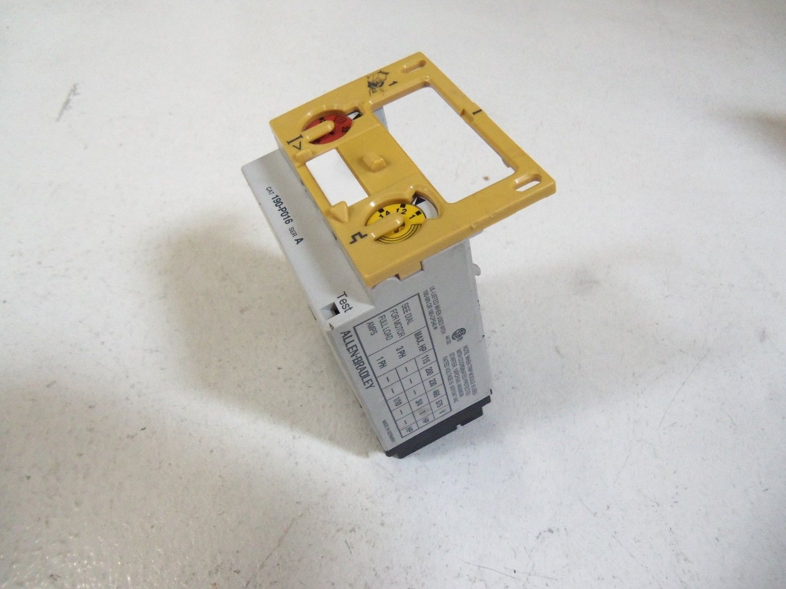 ALLEN BRADLEY MAGNETIC TRIP 190-P016 SERIES A *USED*
