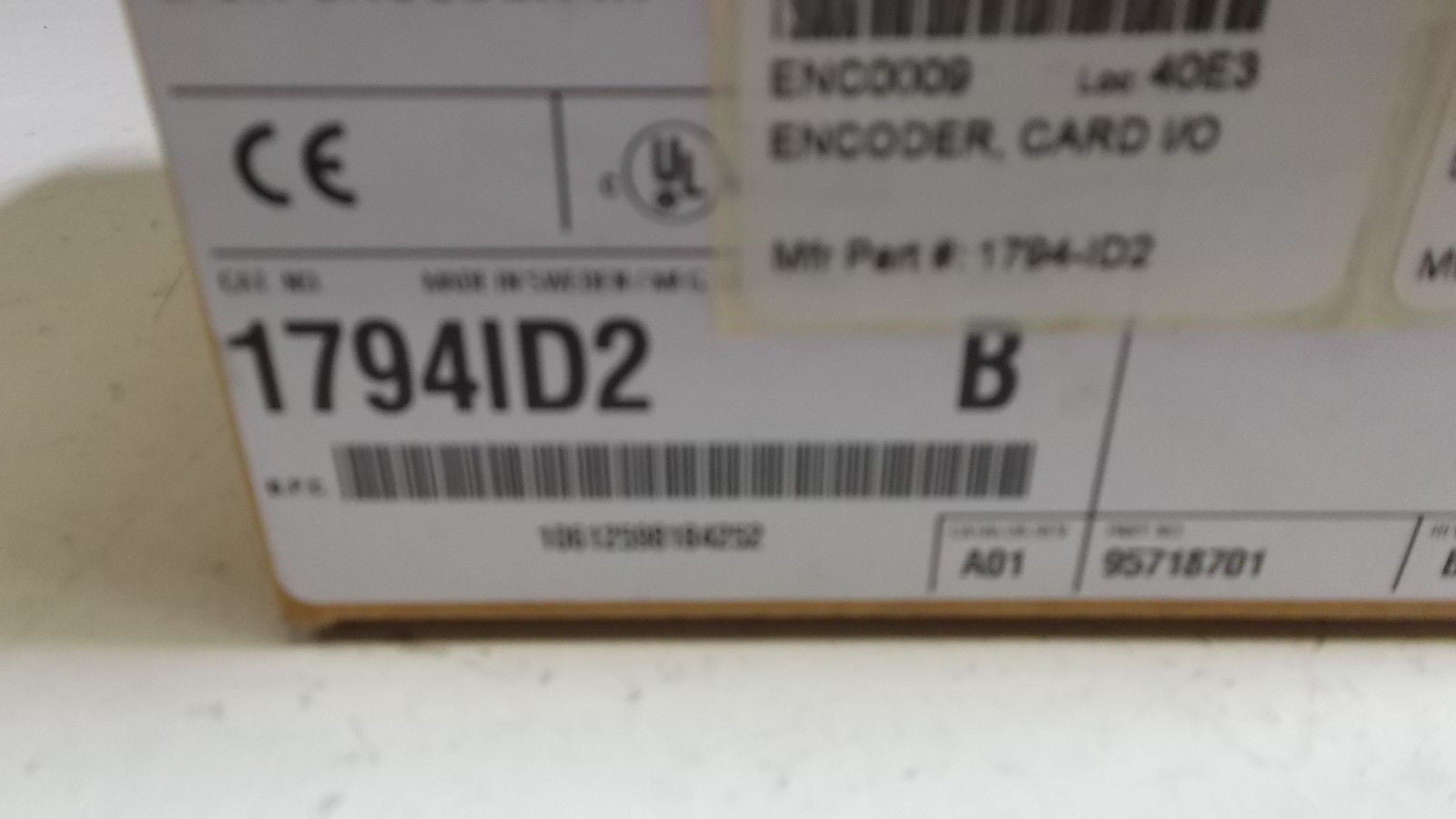 ALLEN BRADLEY FLEX I/O 1794-ID2 SER. B ENCODER MODULE DATE:1999 *FACTORY SEALED*
