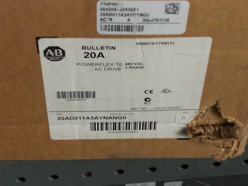 ALLEN BRADLEY POWERFLEX 70 20AD011A3AYNANG0 *NEW*