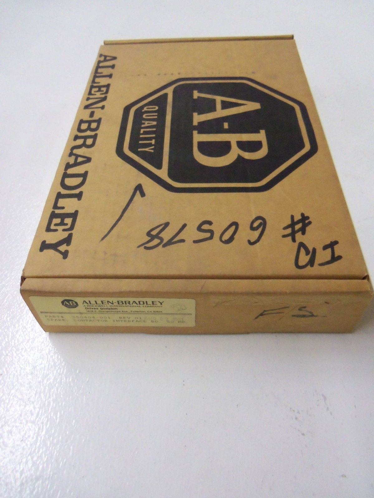 ALLEN BRADLEY S50404-001 DATE CODE: AUG 22, 1991 *FACTORY SEALED*