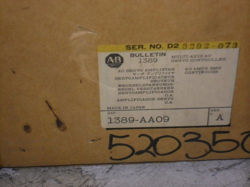 ALLEN BRADLEY 1389-AA09 SER. A SERVO AMPLIFIER *NEW IN BOX*
