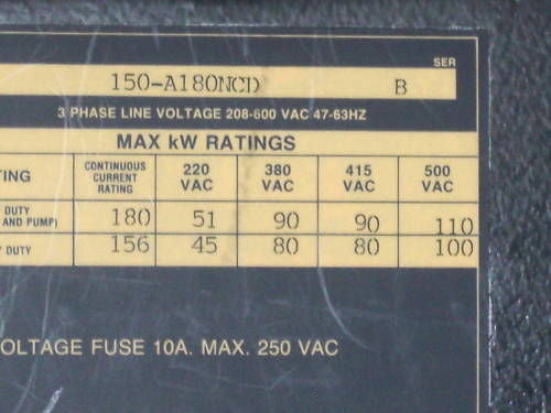 ALLEN BRADLEY SMART MOTOR CONTROLLER 150-A180NCD *USED*