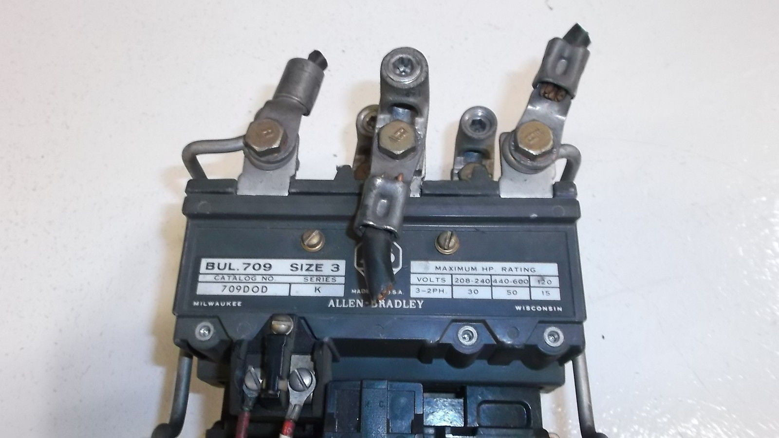 ALLEN BRADLEY STARTER CONTACTOR 709D0D SERIES K *USED*