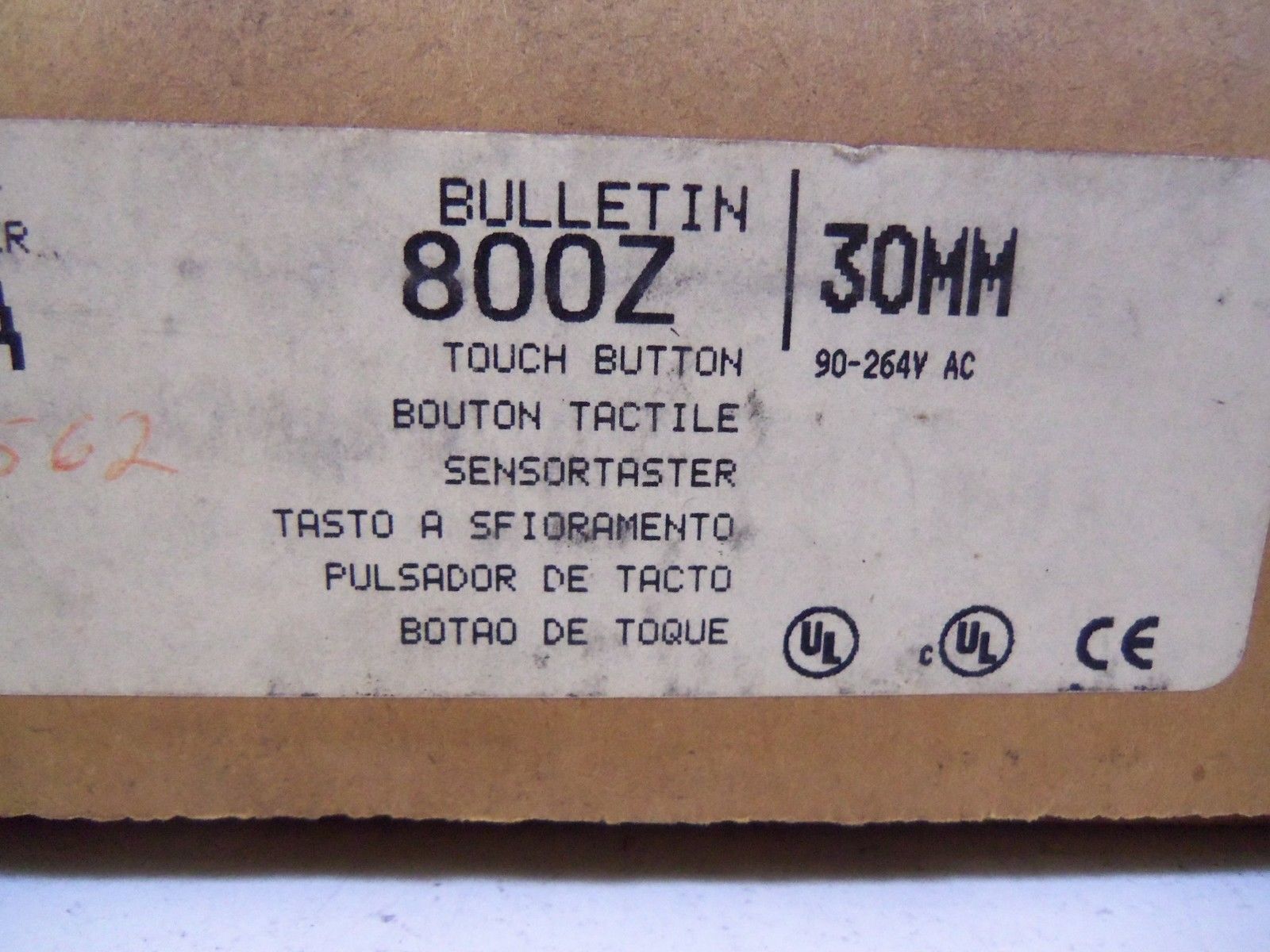 ALLEN BRADLEY TOUCH BUTTON 800Z-GF3126 SERIES A *NEW IN BOX*