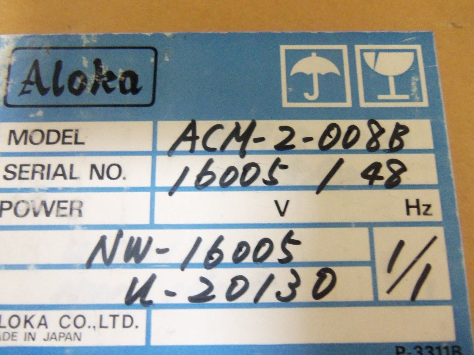 ALOKA ACM-2-008B *NEW IN BOX*