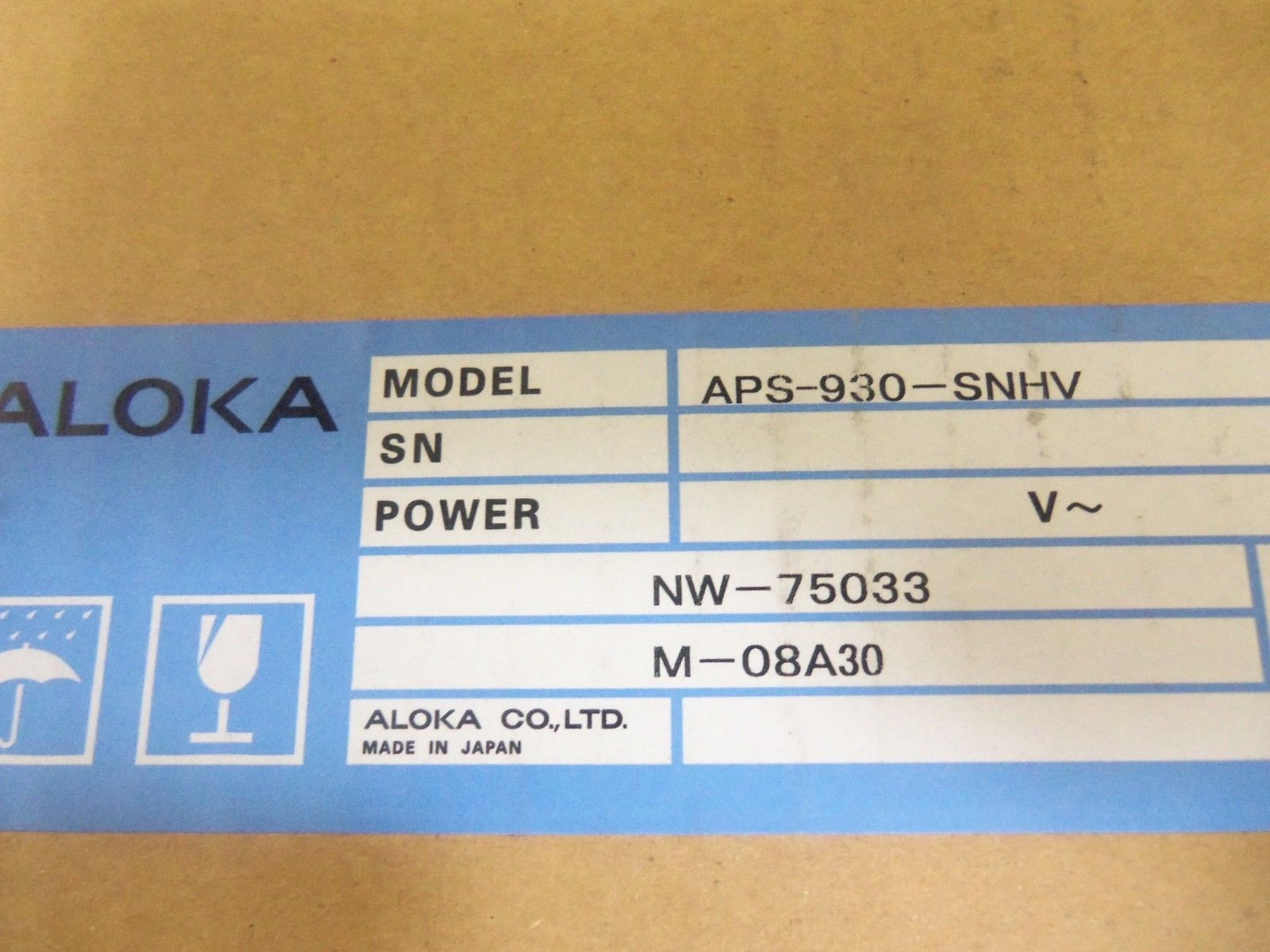 ALOKA APS-930-SNHV *NEW IN BOX*